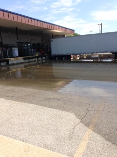 Flooded Loading Dock needing Jet Vactoring
